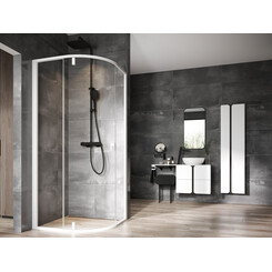 Душова кабіна Ravak Nexty NSKK3-100 (3O6AAE01Z1, 100x100 см, скло прозоре, профіль білий матовий), Доступні розміри: 100 x 100, Колір виробника: прозоре скло, обробка біла матова, фото 