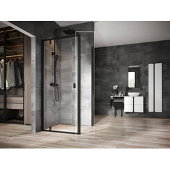 Нерухома частина душової кабіни Ravak Nexty NPSS-100 (90OA0300Z1, 90 см, скло прозоре, профіль чорний), Доступні розміри: 100, Колір виробника: прозоре скло, обробка чорна, фото 