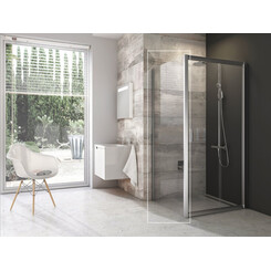 Нерухома частина душової кабіни Ravak Blix BLPS-90 (9BH70U00Z1, 90 см, прозоре скло, профіль сатин), Доступні розміри: 90, Колір виробника: прозоре скло, обробка сатин, фото 