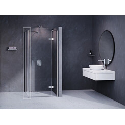 Нерухома частина душової кабіни Ravak SmartLine SMPS 90 R (9SP70A00Z1, 90 см, скло прозоре, профіль хром, права), Доступні розміри: 90 R, Колір виробника: прозоре скло, обробка хром, фото 