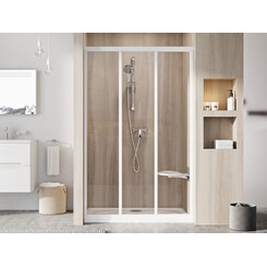 Душевые двери Ravak Supernova ASDP3-130 (00VJ01R2Z1, 130 см, стекло прозрачное, профиль белый), Доступные размеры: 120, Цвет производителя: прозрачное стекло, отделка белая, фото 