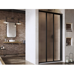 Душевые двери Ravak Supernova ASDP3-130 (00VJ03R2ZG, 130 см, стекло матовое, профиль черный), Доступные размеры: 130, Цвет производителя: матовое стекло, отделка черная, фото 