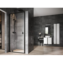 Душевые двери Ravak Nexty NDOP1-80 (03O40300Z1, 80 см, стекло прозрачное, профиль черный), Доступные размеры: 80, Цвет производителя: прозрачное стекло, отделка черная, фото 