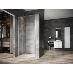 Душевые двери Ravak Nexty NDOP2-110 (03OD0U00Z1, 110 см, стекло прозрачное, профиль сатин), Доступные размеры: 110, Цвет производителя: прозрачное стекло, отделка сатин, фото 