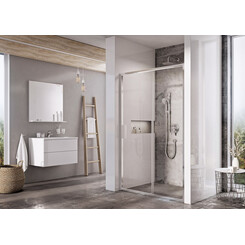 Душевые двери Ravak Blix Slim BLSDP2-120 (X0PMG0C00Z1, 120 см, стекло прозрачное, профиль хром), Доступные размеры: 120, Цвет производителя: прозрачное стекло, отделка хром, фото 