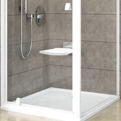 Душевая кабина Ravak Pivot PDOP1-90+PPS-90+PPS-90 (03G70101Z1SET902XPPS90, 90х90 см, стекло прозрачное, профиль белый), Доступные размеры: 90 x 90, Цвет производителя: прозрачное стекло, отделка белая, фото 