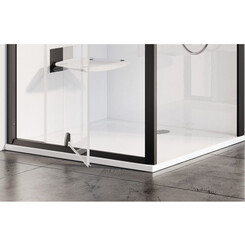 Душевая кабина Ravak Pivot PDOP2-100+PPS-100+PPS-100 (03GA0300Z1SET1002XPPS100, 100х100 см, стекло прозрачное, профиль черный), Доступные размеры: 100 x 100, Цвет производителя: прозрачное стекло, отделка черная, фото 