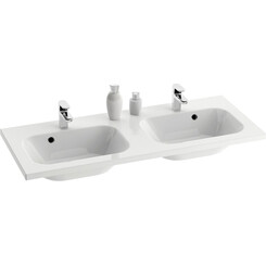 Умывальник Ravak Chrome 1200 XJG01112000 (120x49 см, белый глянцевый, с двумя чашами), фото 