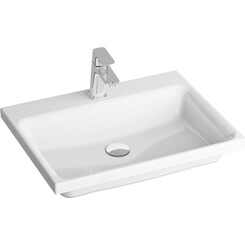 Умывальник Ravak Comfort 600 XJX01260001 (60x46 см, белый глянцевый), Доступные размеры: 60 x 46, Цвет производителя: белый глянец, фото 