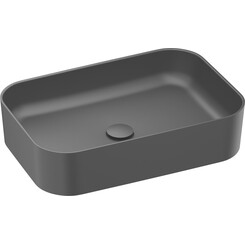 Умывальник Ravak Ceramic 550 R Slim XJX0D155001 (55x37 см, антрацит), Доступные размеры: 55 x 37, Цвет производителя: антрацит, фото 
