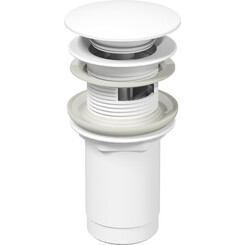 Донный клапан Ravak X01836 (белый матовый, c переливом), Цвет производителя: белый матовый, фото 