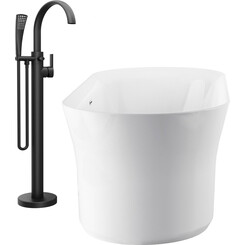 Смеситель для ванны Ravak FM 080.20BL.RB07A (X070435, черный, напольный), Цвет производителя: черный, фото 