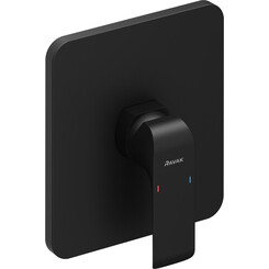Внешняя часть смесителя скрытого монтажа для душа Ravak Flat FL 066.20 (X070180, черная), Цвет производителя: черный, фото 