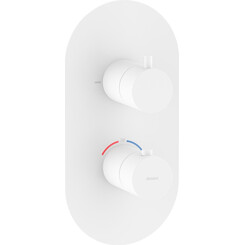 Внешняя часть смесителя скрытого монтажа с термостатом для ванны Ravak Espirit ES 063.10WV.O2.RB07C (X070249, белая матовая), Цвет производителя: белый матовый, фото 