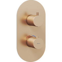 Внешняя часть смесителя скрытого монтажа с термостатом для ванны Ravak Espirit ES 063.60RGB.O2.RB07C (X070360, брашированное розовое золото), Цвет производителя: брашированное розовое золото, фото 