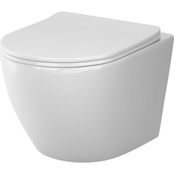 Безободковый подвесной унитаз Am.Pm Like AquaSpin CLA1900SC (воронкообразный, с сиденьем), фото 