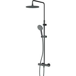 Термостатическая душевая система Am.Pm Like F0780422 (черная матовая), Цвет производителя: черный матовый, фото 