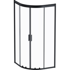 Душевая кабина 90x90 см Am.Pm Gem 1/4 Round W90UG-401-090BT (без поддона, стекло прозрачное, профиль черный матовый), Доступные размеры: 90 x 90, Цвет производителя: черный матовый, фото 