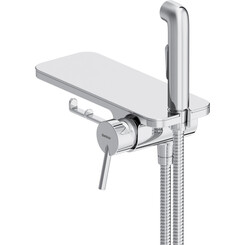 Гигиенический душ со смесителем Damixa Jupiter 773500001 (с полкой и бумагодержателем), Цвет производителя: хром, фото 