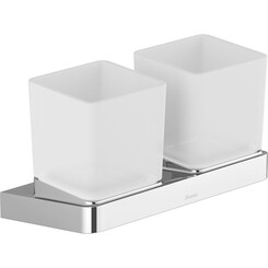 Стакан для зубных щеток Ravak 10° TD 220.00CR (X07P322, настенный, двойной), Цвет производителя: хром, фото 