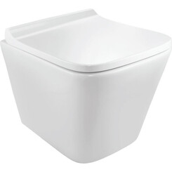 Безободковый подвесной унитаз Jaquar Aria ARS-WHT-39953BIUFSM (с сиденьем), фото 