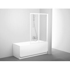 Стеклянная шторка для ванны Ravak Supernova VS2 105 (796M0100Z1, 105x140 см, стекло прозрачное, профиль белый), Доступные размеры: 105 x140, Цвет производителя: прозрачное стекло, отделка белая, фото 