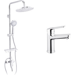 Комплект змішувачів для ванної кімнати Kroner Armada & Hagen KRAC064KC010 (Armada-C064K+Hagen-C010), фото 