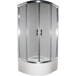 Душова кабіна з піддоном Devit Nymfa FEN311GDEV (90x90 см, скло тоноване, профіль хром), Доступні розміри: 90 x 90, Колір виробника: тоноване скло, обробка хром, фото 