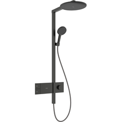 Душевая система с термостатом Hansgrohe Raindance Alive S 1jet Brushed Black Chrome 24582340 (брашированный черный хром), Цвет производителя: брашированный черный хром, фото 