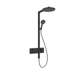 Душевая система с термостатом Hansgrohe Raindance Alive S 1jet Matt Black 24582670 (черная матовая), Цвет производителя: черный матовый, фото 