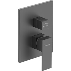 Смеситель скрытого монтажа для ванны Imprese Judit Black Matt f04610810AA (черный матовый, внутренняя часть в комплекте), Цвет производителя: черный матовый, фото 