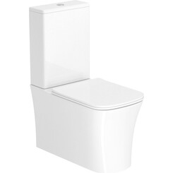 Безободковый унитаз-компакт Imprese Naron i11618 (с сиденьем), фото 