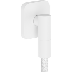 Подключение для душевого шланга Hansgrohe Fixfit FIine Q Matt White 28884700 (белое матовое), Цвет производителя: белый матовый, фото 