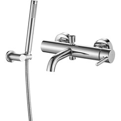 Смеситель для ванны VBI Milano Chrome VBI-050106CH (хром, с лейкой и шлангом), Цвет производителя: хром, фото 