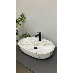 Умивальник VBI Terni Aiax VBI-011805 (59x41 см, мармур), Доступні розміри: 60 x 40, Колір виробника: мармур, фото 