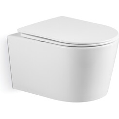 Безободковый подвесной унитаз Imprese Laska Twist c06803803 (воронкообразный, c сиденьем), фото 