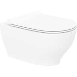 Безободковый подвесной унитаз Imprese Labe Rimless i11514 (c сиденьем), фото 