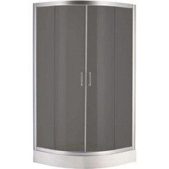 Душевая кабина с поддоном Devit Nymfa FEN0301GDEV (90x90 см, стекло тонированное, профиль хром), Доступные размеры: 90 x 90, Цвет производителя: тонированное стекло, отделка хром, фото 