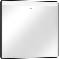 Зеркало для ванной комнаты Hansgrohe Xarita Lite Q Matt Black 54971670 (80x70 см, черное матовое, с LED-подсветкой, антизапотеванием и диммером), Доступные размеры: 80 x 70, Цвет производителя: черный матовый, фото 