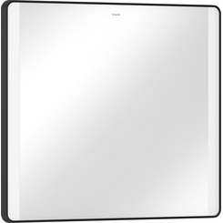 Зеркало для ванной комнаты Hansgrohe Xarita Lite Q Matt Black 54976670 (80x70 см, черное матовое, с LED-подсветкой, антизапотеванием и диммером), Доступные размеры: 80 x 70, Цвет производителя: черный матовый, фото 