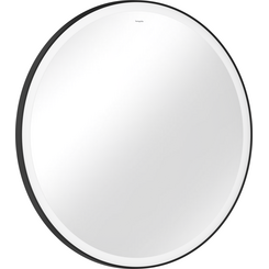 Зеркало для ванной комнаты Hansgrohe Xarita Lite S Matt Black 54980670 (90x90 см, черное матовое, с LED-подсветкой, антизапотеванием и диммером), Доступные размеры: 90 x 90, Цвет производителя: черный матовый, фото 