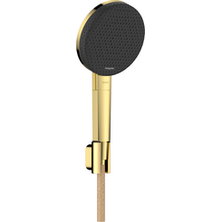 Лейка для душа Hansgrohe Raindance Alive Select S Polished Gold Optic 24611990 (золото, трехрежимная, с шлангом и держателем), Цвет производителя: золото, фото 