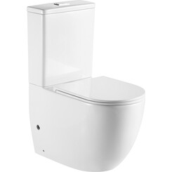 Безободковый унитаз-компакт Imprese Oslava Twist с06507103TW (воронкообразный, с сиденьем), фото 