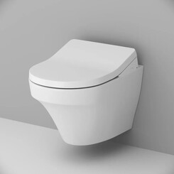Безободковый подвесной унитаз Am.Pm Inspire FlashClean C501700SC (с крышкой биде), фото 