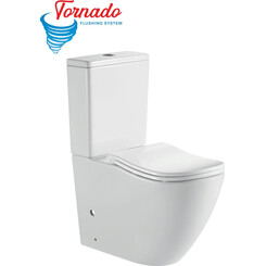 Безободковый унитаз-компакт Koller Pool Round Comfort Tornado 3.0 1884570199 (воронкообразный, с сиденьем), фото 