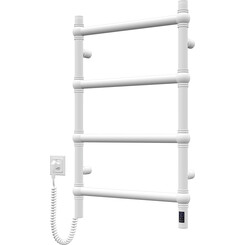 Электрический полотенцесушитель Navin Retro Sensor 10-140133-5080 (500x800, белый бархат, левый, сенсорный, с таймером), Доступные размеры: 500 x 800, Цвет производителя: белый бархат, Подключение полотенцесушителя: левое, фото 