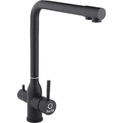 Смеситель для кухни Perla Oceli PSS501B (черный матовый, с подключением питьевой воды), Цвет производителя: черный матовый, фото 