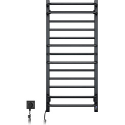 Электрический полотенцесушитель Navin Грандис Sensor 12-208153-4810 (480x1000, черный муар, левый, сенсорный, с таймером), Доступные размеры: 480 x 1000, Цвет производителя: черный муар, Подключение полотенцесушителя: левое, фото 