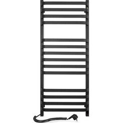 Электрический полотенцесушитель Navin Stugna Sensor 12-249153-4812 (480x1200, черный муар, левый, сенсорный, с таймером), Доступные размеры: 480 x 1200, Цвет производителя: черный муар, Подключение полотенцесушителя: левое, фото 