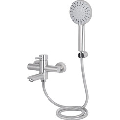 Смеситель для ванны Lidz Aria 006-1 (LDARI006NKS34940, никель, с лейкой и шлангом), фото 